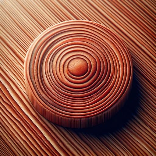 Western Red Cedar material swatch — Warm reddish-brown, natural grain, kiln-dried