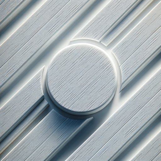 White Vinyl material swatch — Clean bright white, matte texture, low maintenance